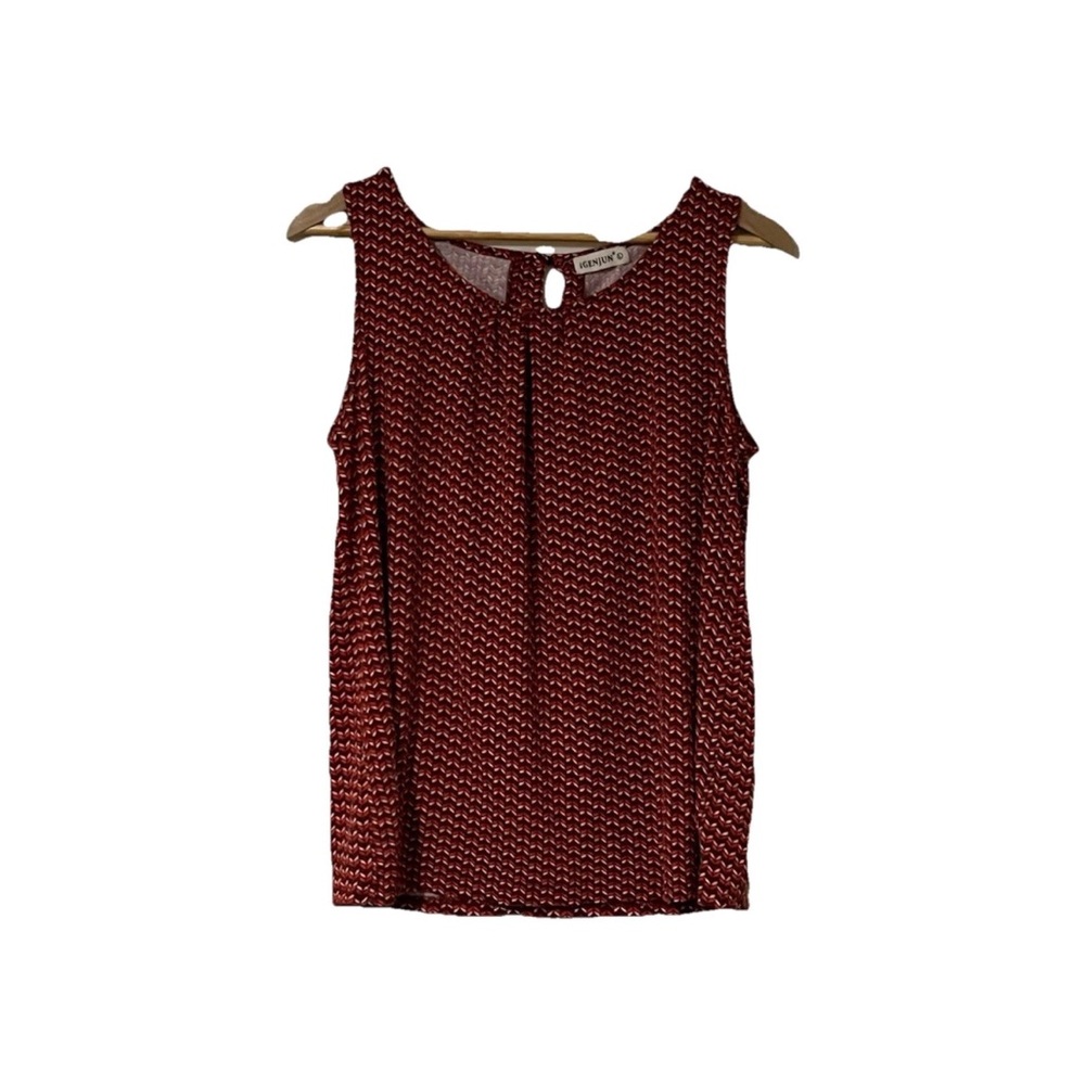igenjun Women’s Large Blouse Red And Orange.